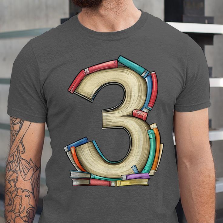 Toddler 3rd Birthday Books Themed 3 Year Old Boys Kids Girls Unisex Jersey T-Shirt