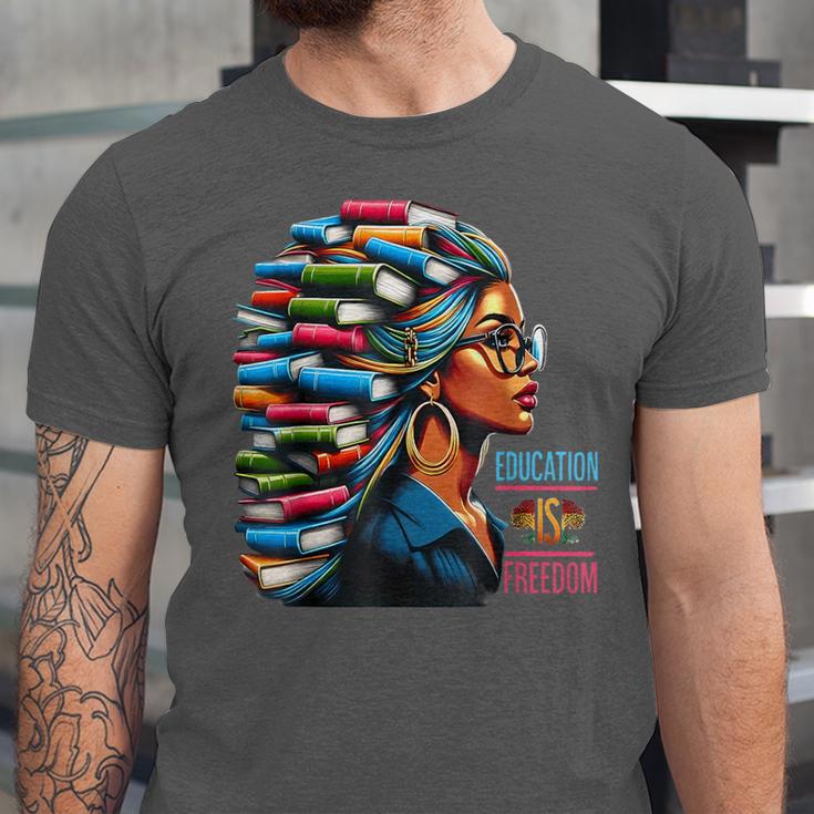 History Education Is Freedom Books Teacher Women Girls Unisex Jersey T-Shirt