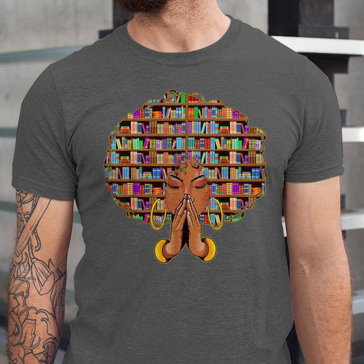 History Month Afro Women Girls Book Lover Librarian Unisex Jersey T-Shirt