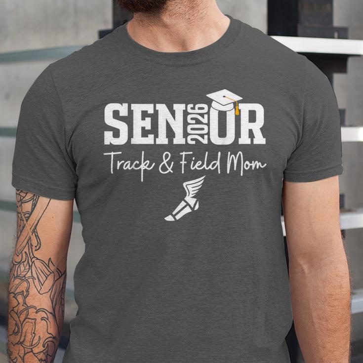 Track & Field Senior Mom Class Of 2026 Graduation 26 Unisex Jersey T-Shirt