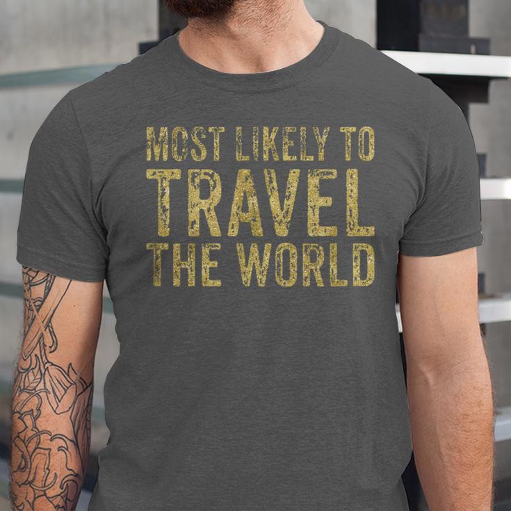 Travel Themed Graduation Tshirt Unisex Jersey T-Shirt