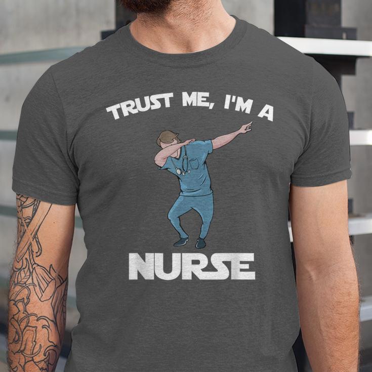 Trust Me I'm Nurse Shirt Dabbing Gift Nursing Graduation Unisex Jersey T-Shirt