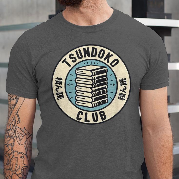 Tsundoku Club Book Lovers Bibliophile Booktok Reading Unisex Jersey T-Shirt