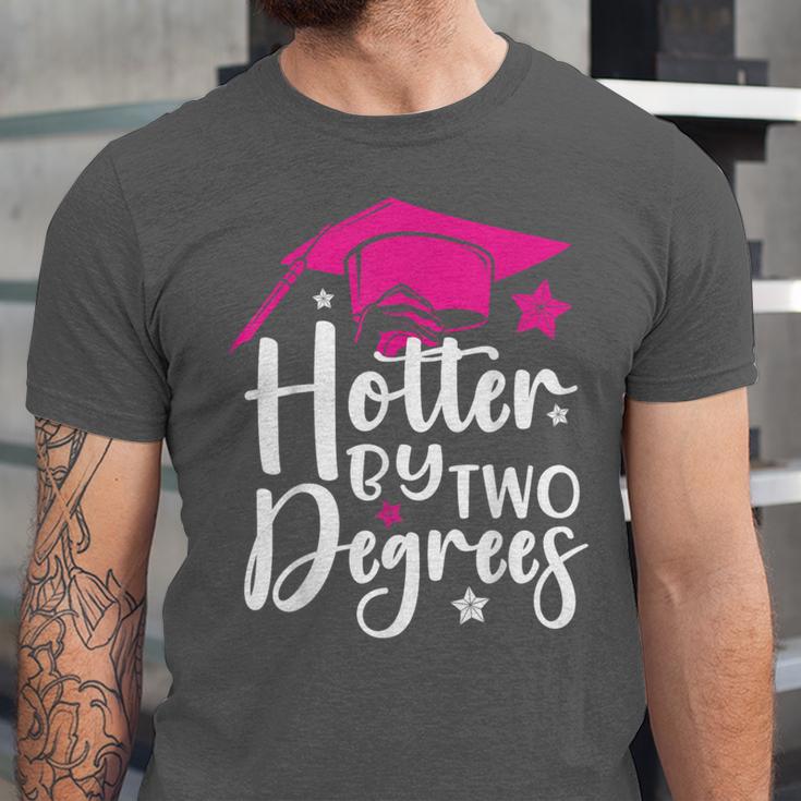 Two Degrees Hotter Graduation 2025 Diploma College Masters Unisex Jersey T-Shirt