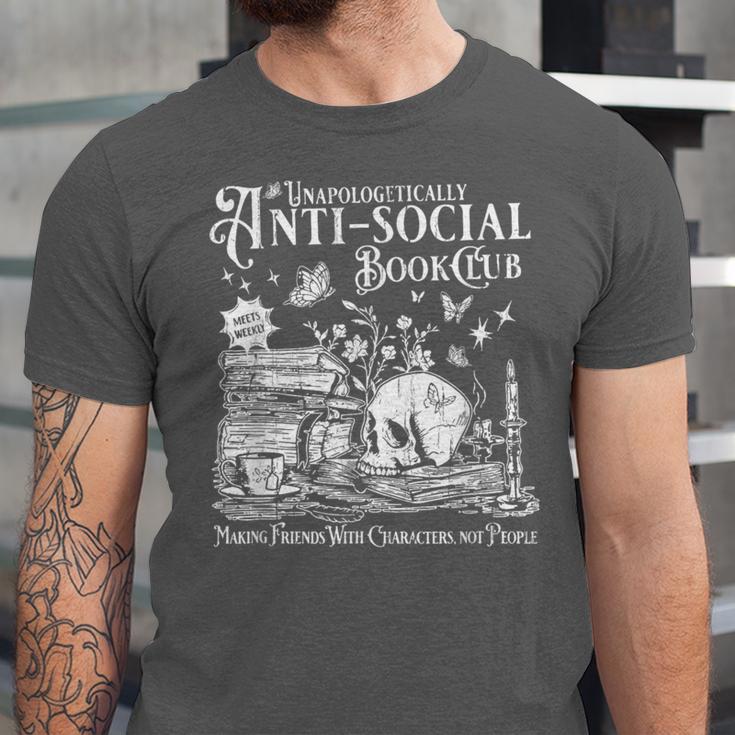 Unapologetically Anti Social Book Club Introvert Reader Unisex Jersey T-Shirt Unapologetically Anti Social Book Club Introvert Reader Unisex Jersey T-Shirt