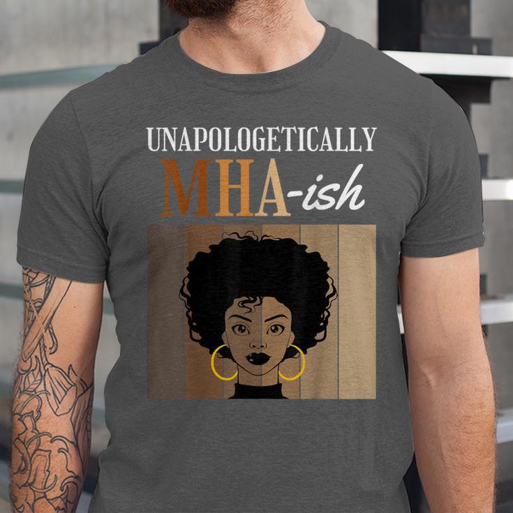 Unapologetically MHA-Ish Student Graduation Afro Unisex Jersey T-Shirt