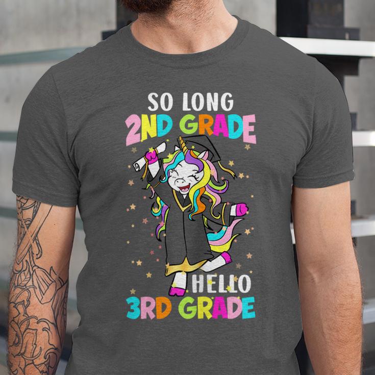 Unicorn So Long 2nd Grade Hello 3rd Grade Graduation Unisex Jersey T-Shirt