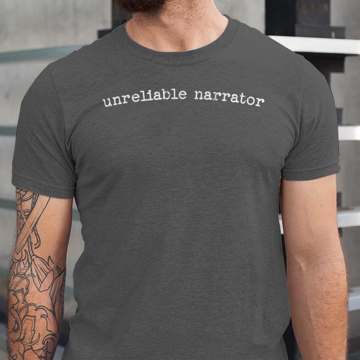 Unreliable Narrator Book Reading Book Club Unisex Jersey T-Shirt