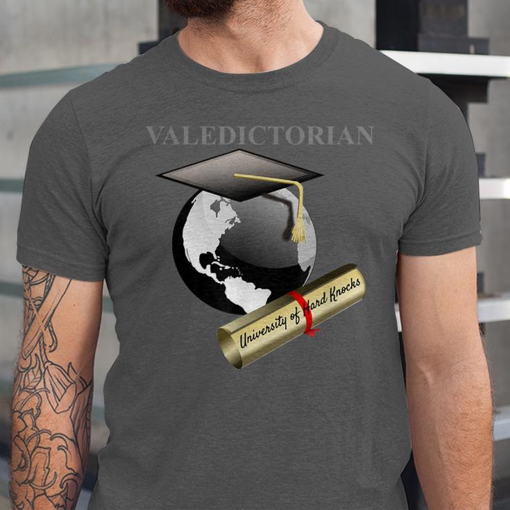 Valedictorian University Of Hard Knocks Graduation Tshirt Unisex Jersey T-Shirt