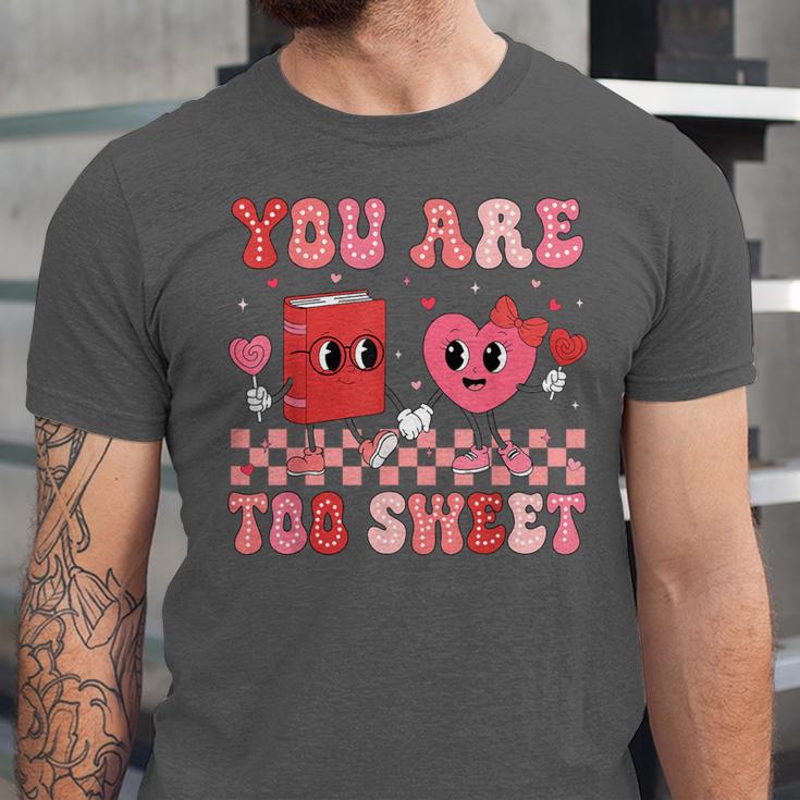 Valentine Day Book You Are Too Sweet Librarian Teacher Kids Unisex Jersey T-Shirt Valentine Day Book You Are Too Sweet Librarian Teacher Kids Unisex Jersey T-Shirt