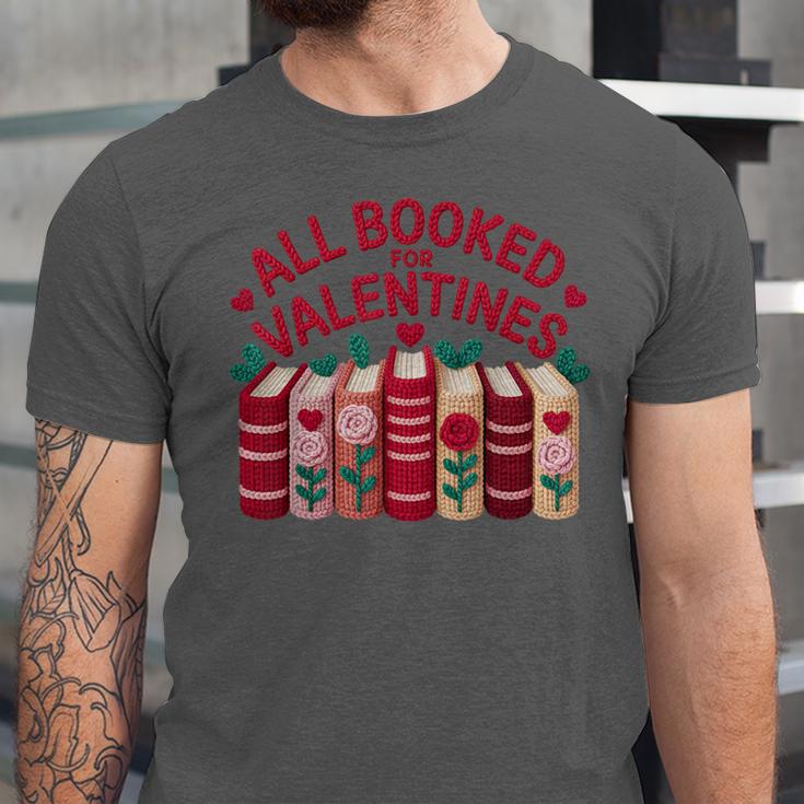 Valentines All Booked For Valentine Book Lover Teacher Unisex Jersey T-Shirt