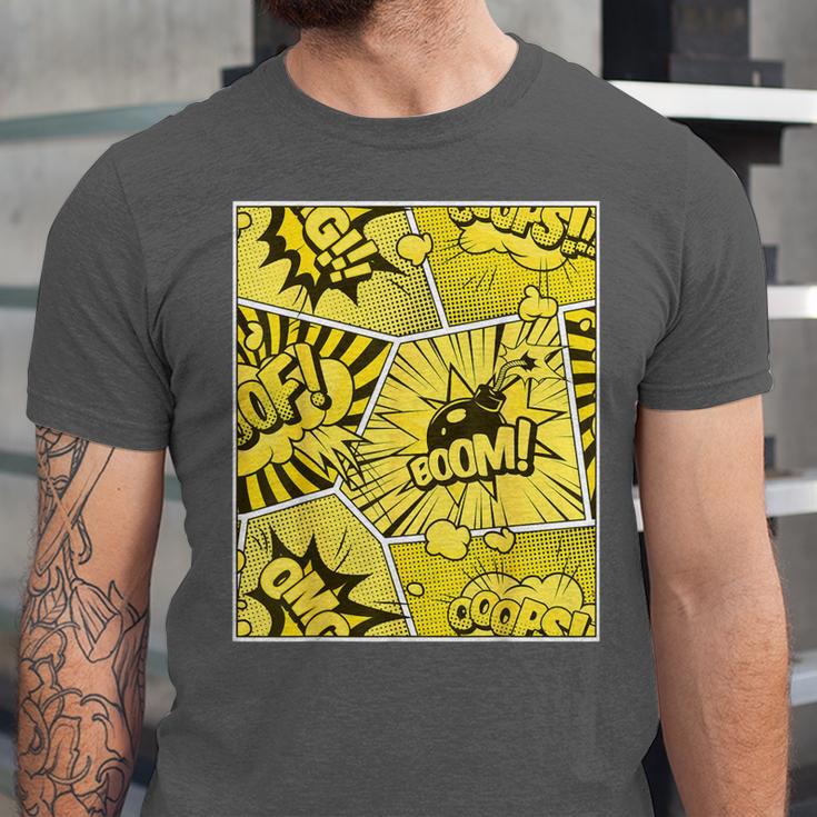 Varsity-Gold Yellow Comic Book University Varsity-Gold Unisex Jersey T-Shirt