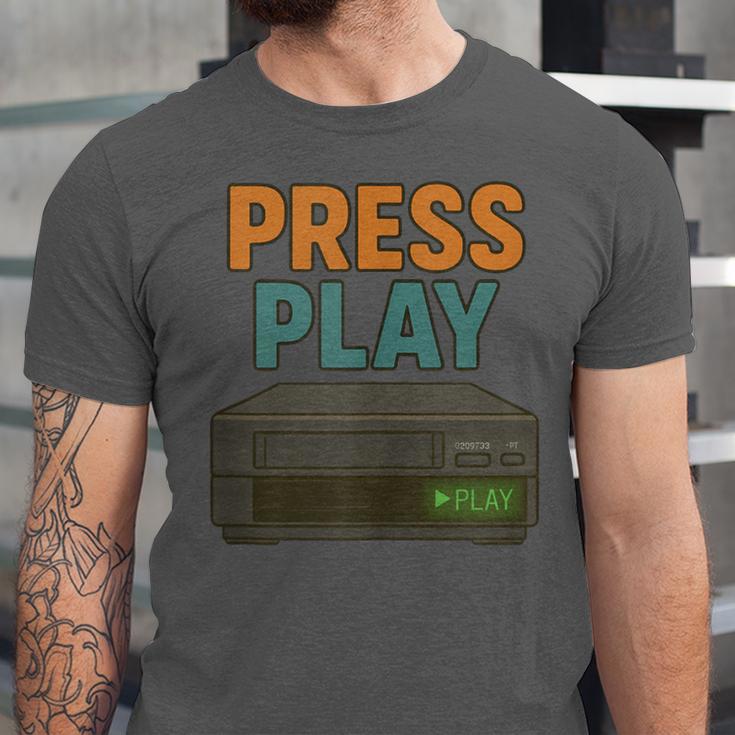 VHS Cassette Retro Analog Nostalgia Theme Unisex Jersey T-Shirt