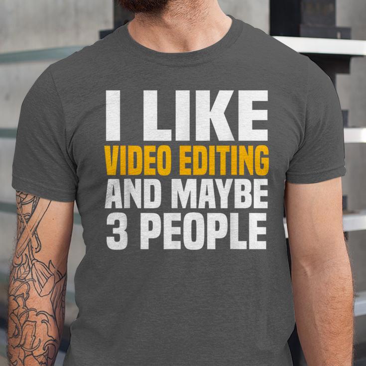 Video Editor Introvert Editing Production Filmmaking Job Unisex Jersey T-Shirt Video Editor Introvert Editing Production Filmmaking Job Unisex Jersey T-Shirt