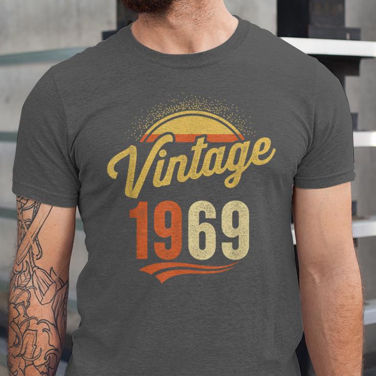Vintage 1969 Retro Era Badge For Nostalgia Fans Unisex Jersey T-Shirt
