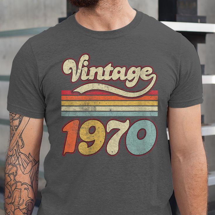Vintage 1970 Birthday Retro Style 70's Born Nostalgia Outfit Unisex Jersey T-Shirt