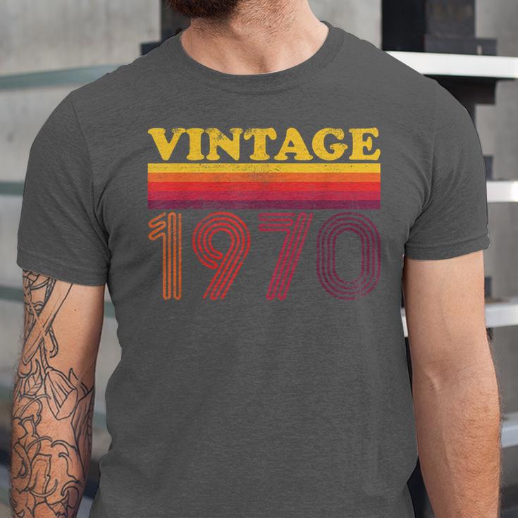Vintage 1970 Retro Style 70's Born Nostalgia Vibes Birthday Unisex Jersey T-Shirt