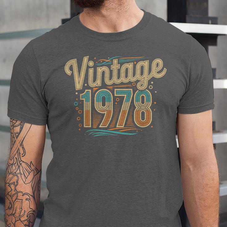 Vintage 1978 Retro Year Groovy 70s For Dad Nostalgia Unisex Jersey T-Shirt