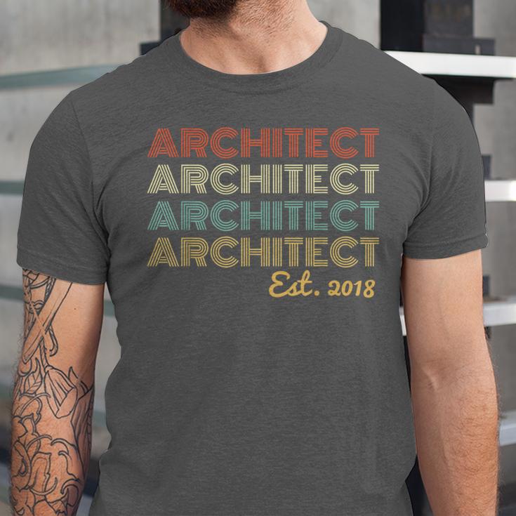 Vintage Architect Est 2018 Graduation 2018 Unisex Jersey T-Shirt