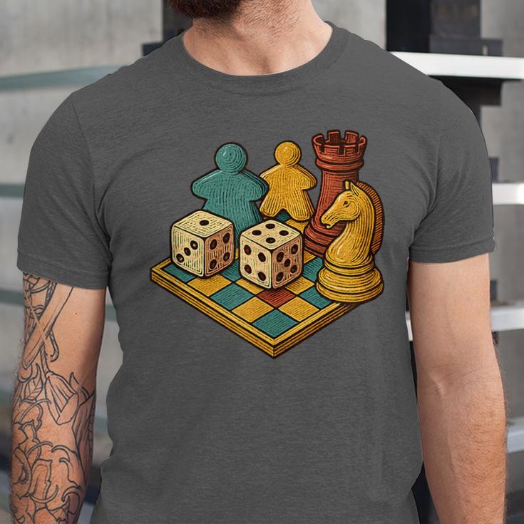 Vintage Board Game Art – Tabletop Nostalgia Unisex Jersey T-Shirt