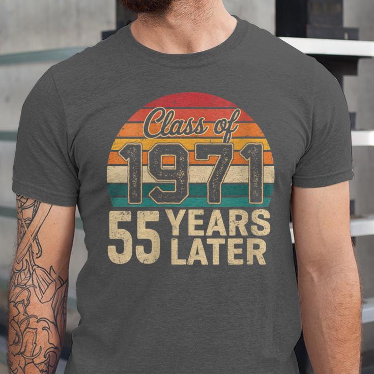 Vintage Class Of 1971 55 Years Later Reunion 55th Graduation Unisex Jersey T-Shirt