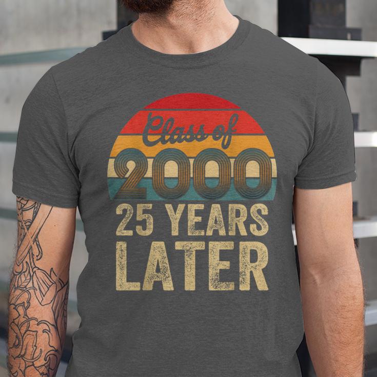 Vintage Class Of 2000 25 Years Later Reunion 25th Graduation Unisex Jersey T-Shirt