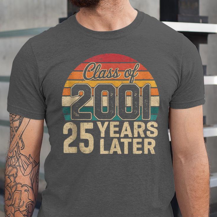 Vintage Class Of 2001 25 Years Later Reunion 25th Graduation Unisex Jersey T-Shirt