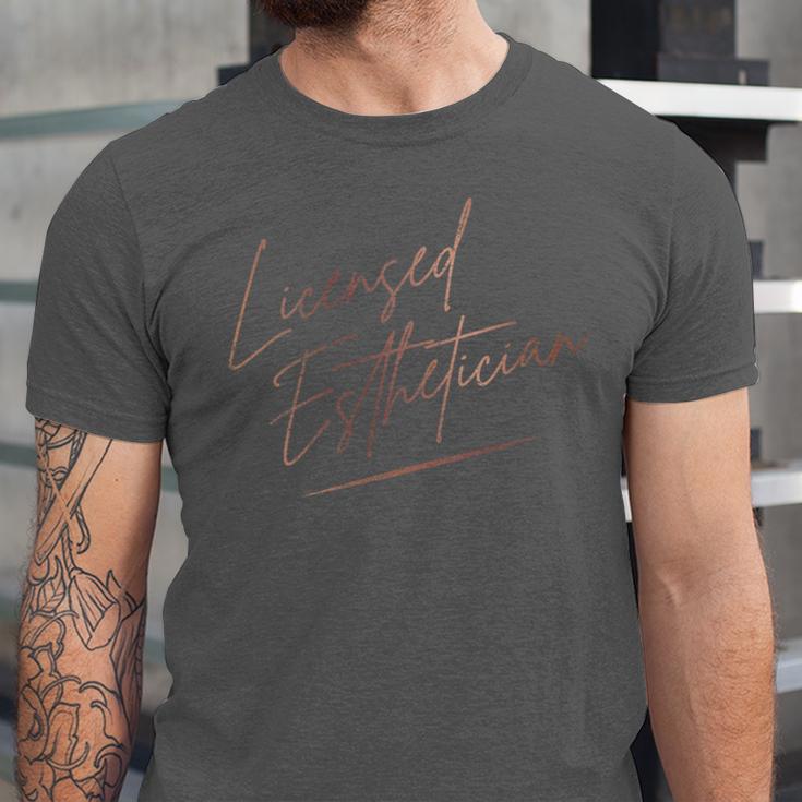 Vintage Licensed Esthetician Graduation Licensed Esthetician Unisex Jersey T-Shirt
