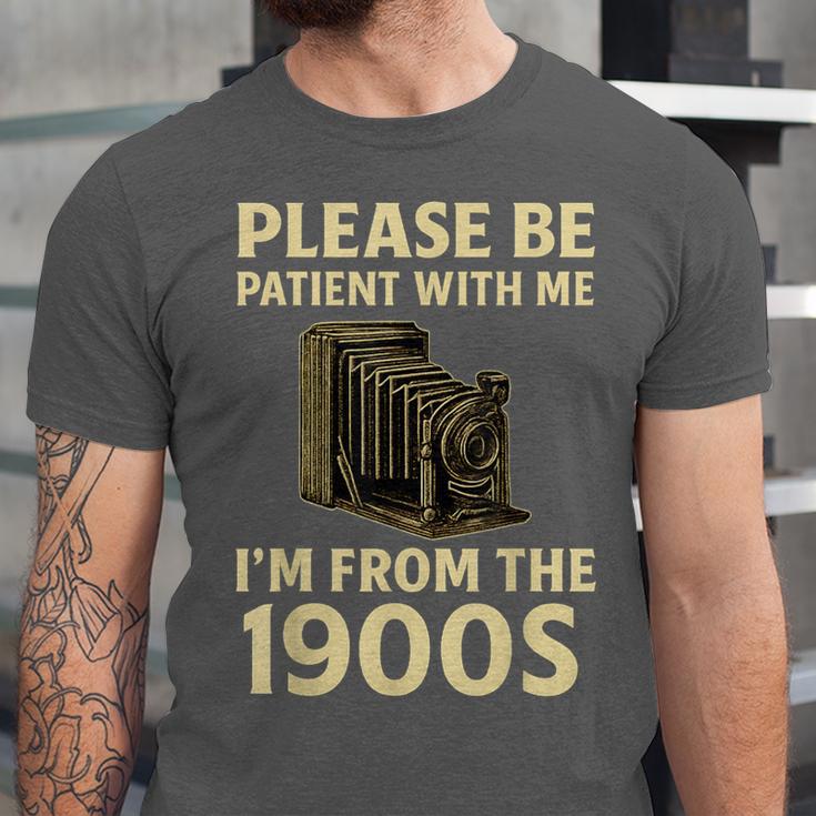 Vintage Please Be Patient With Me I'm From The 1900s Camera Unisex Jersey T-Shirt Vintage Please Be Patient With Me I'm From The 1900s Camera Unisex Jersey T-Shirt