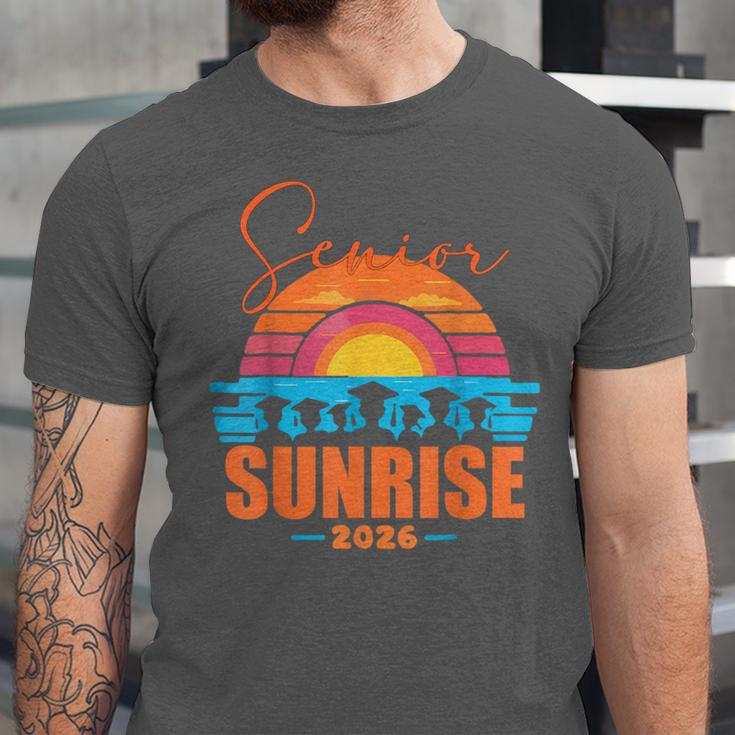 Vintage SENIOR SUNRISE 2026 Seniors Of Class Graduation Unisex Jersey T-Shirt