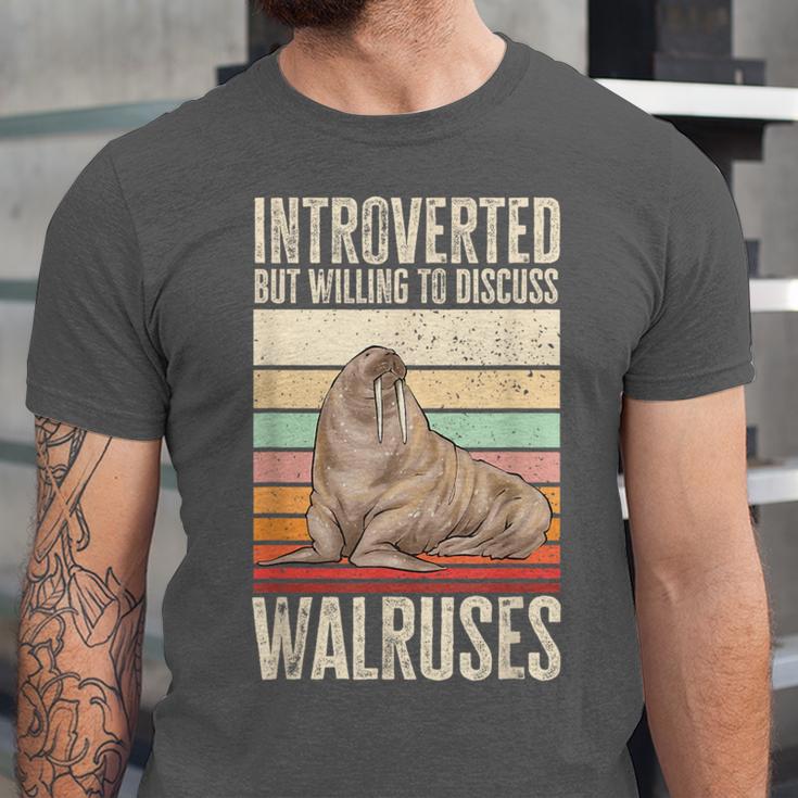 Walrus Lover Introvert Walrus Unisex Jersey T-Shirt Walrus Lover Introvert Walrus Unisex Jersey T-Shirt