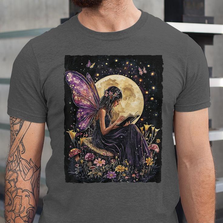 Whimsical Book Fairy Reading Bookish Fairycore Unisex Jersey T-Shirt Whimsical Book Fairy Reading Bookish Fairycore Unisex Jersey T-Shirt