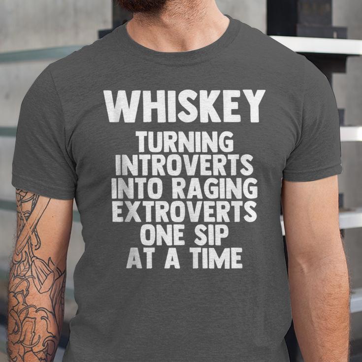 Whiskey Lovers Extrovert Quote Introvert Alcohol Drink Humor Unisex Jersey T-Shirt Whiskey Lovers Extrovert Quote Introvert Alcohol Drink Humor Unisex Jersey T-Shirt