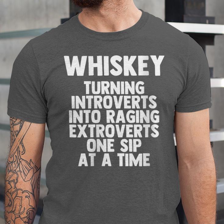 Whiskey Lovers Extrovert Quote Introvert Alcohol Drink Humor Unisex Jersey T-Shirt Whiskey Lovers Extrovert Quote Introvert Alcohol Drink Humor Unisex Jersey T-Shirt