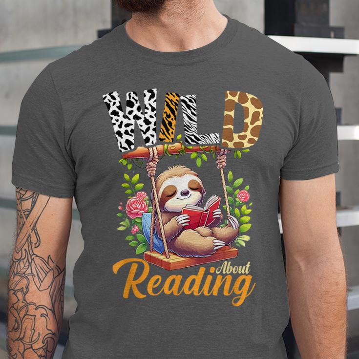 Wild About Reading Books Reader Lover Funny Teacher Animals For Men Women Kids Unisex Jersey T-Shirt Wild About Reading Books Reader Lover Funny Teacher Animals For Men Women Kids Unisex Jersey T-Shirt