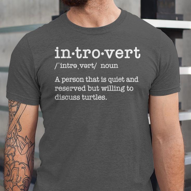 Willing To Discuss Turtles Introvert Definition Unisex Jersey T-Shirt Willing To Discuss Turtles Introvert Definition Unisex Jersey T-Shirt