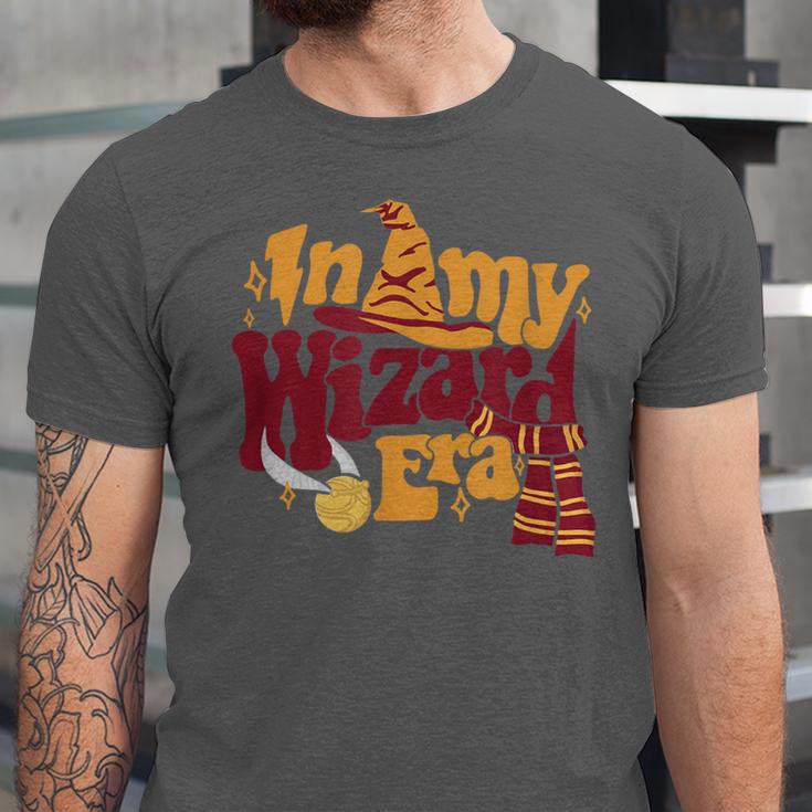 In My Wizard Era Groovy Bookish Fantasy Reader Book Lover Unisex Jersey T-Shirt