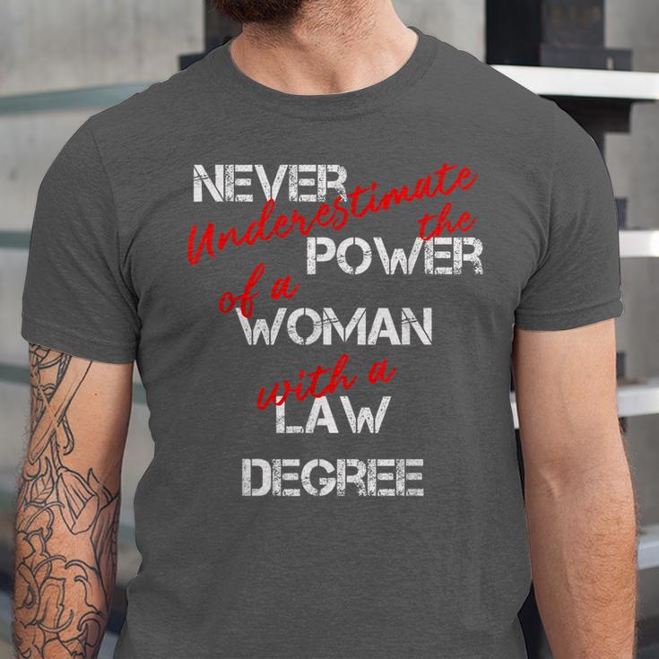 Woman Law Degree Graduation Diploma Party Unisex Jersey T-Shirt