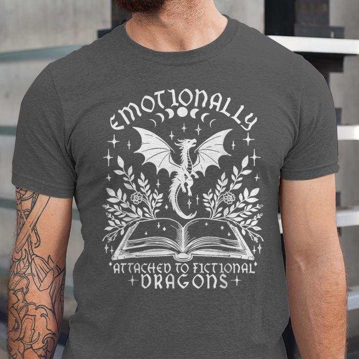 Women Dragons Bookish Fantasy Book Club Book Lover Reader Unisex Jersey T-Shirt