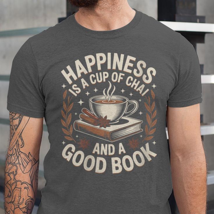 Women's Chai Tea And Books Chai Latte Lover Unisex Jersey T-Shirt