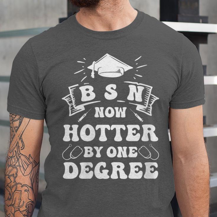 Women's Groovy Nurse BSN Now Hotter By One Degree Graduation BSN RN Unisex Jersey T-Shirt