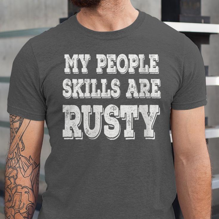 Women's My People Skills Are Rusty Introvert SPN Moments Unisex Jersey T-Shirt Women's My People Skills Are Rusty Introvert SPN Moments Unisex Jersey T-Shirt