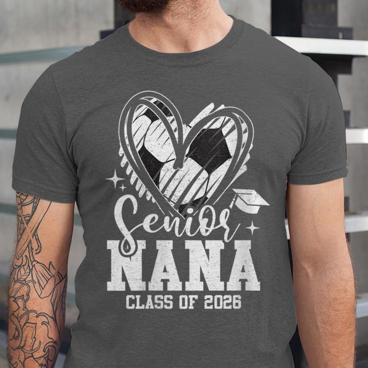 Women's Senior Nana Class Of 2026 Soccer Graduation Heart Unisex Jersey T-Shirt