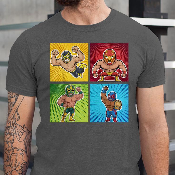 Wrestling Comic Book Wrestler Mexican Lucha Libre Mask Unisex Jersey T-Shirt Wrestling Comic Book Wrestler Mexican Lucha Libre Mask Unisex Jersey T-Shirt