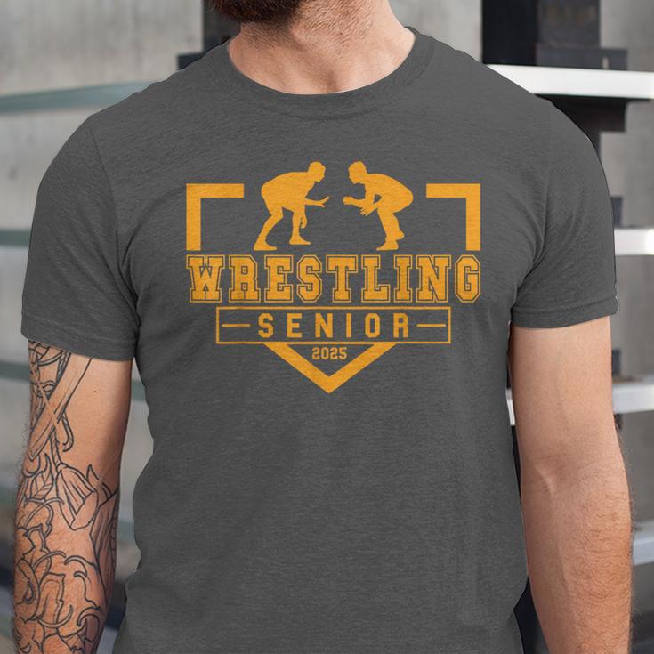 Wrestling Senior Night Wrestling Senior 2025 Graduation 17 Unisex Jersey T-Shirt