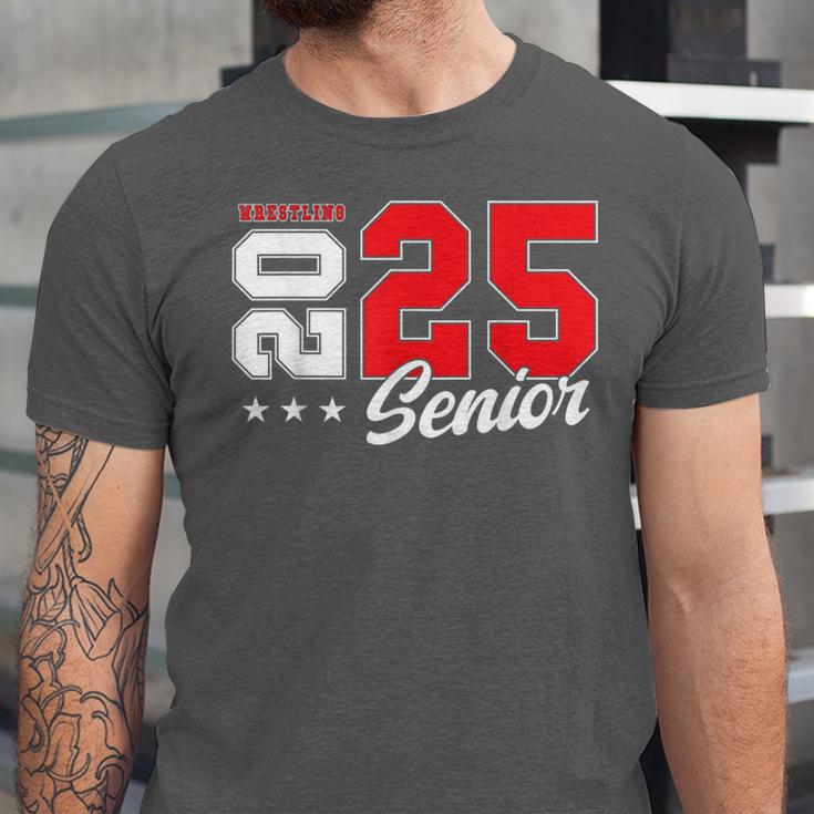 Wrestling Senior Night Wrestling Senior 2025 Graduation 75 Unisex Jersey T-Shirt