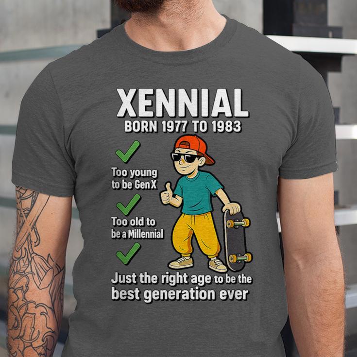 Xennial Born 1977 To 1983 Nostalgia Unisex Jersey T-Shirt
