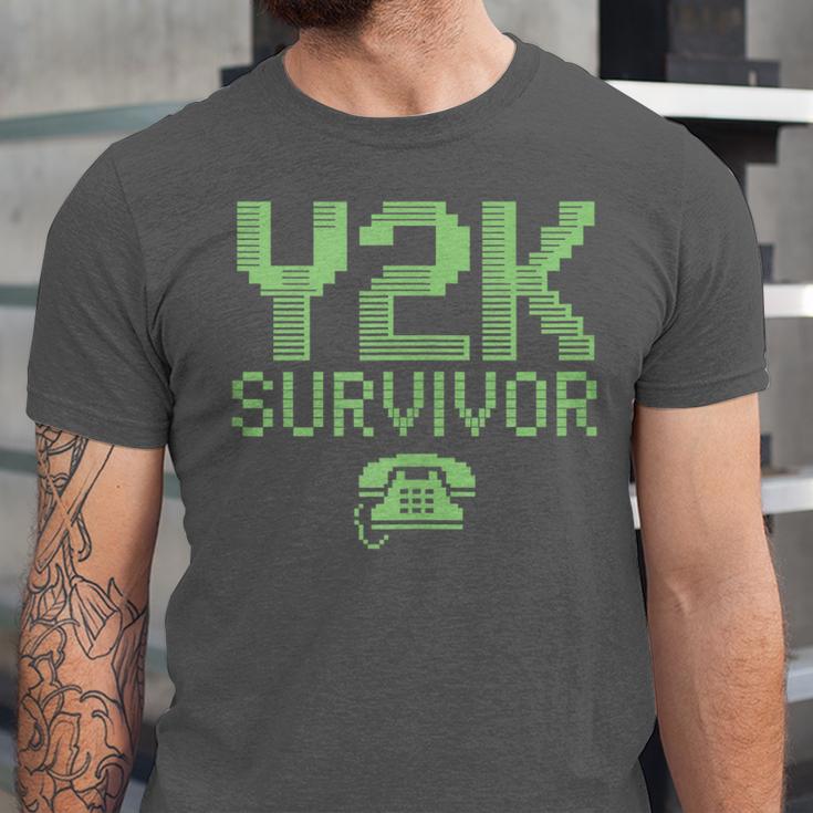 Y2K Survivor 2000s Nostalgia Retro Vintage Nostalgic Unisex Jersey T-Shirt