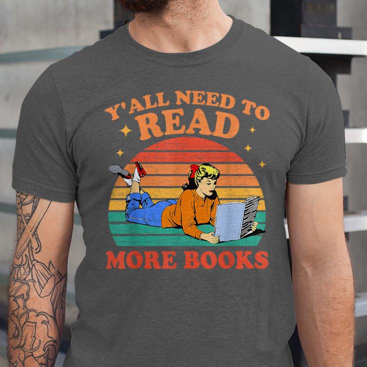 Y'All Need To Read More Books Book Lover Vintage Unisex Jersey T-Shirt