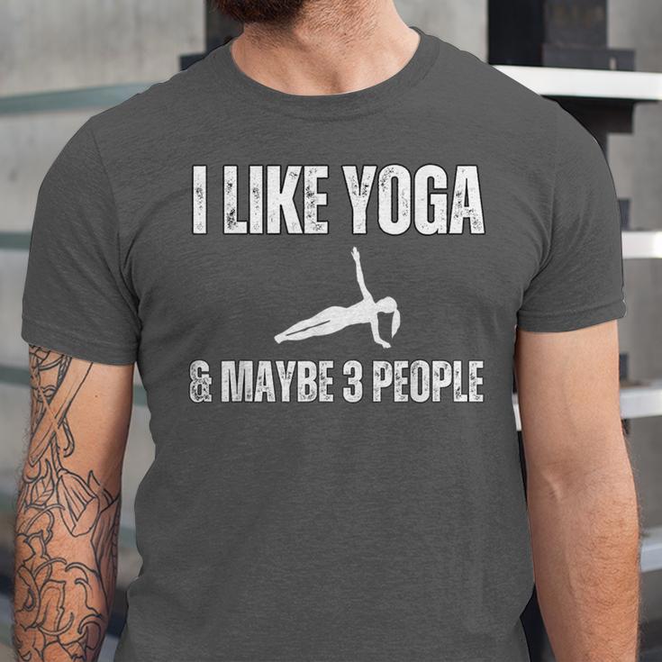 I Like Yoga And Maybe 3 People Introvert Namaste Unisex Jersey T-Shirt